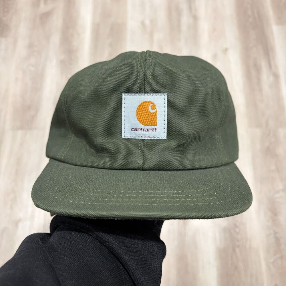 90s Carhartt Insulated Fitted Hat Ear Flap Olive Green USA Made Size XL